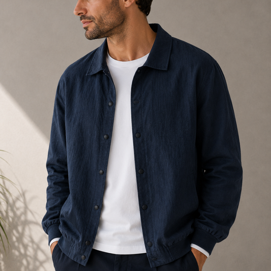 Leinenjacke mit Clip-Knöpfen