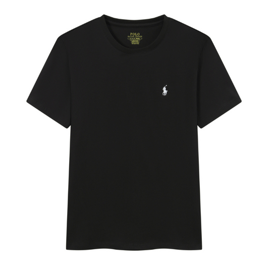 Baumwoll-T-Shirt mit gesticktem Logo