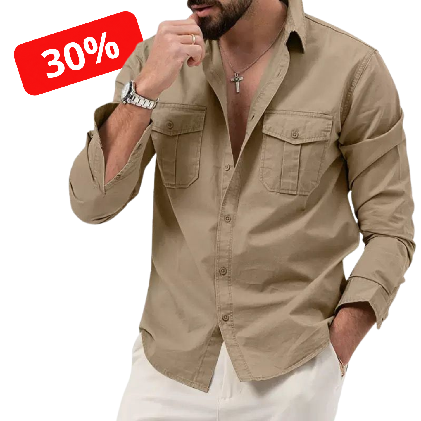Camicia premium da uomo in misto cotone