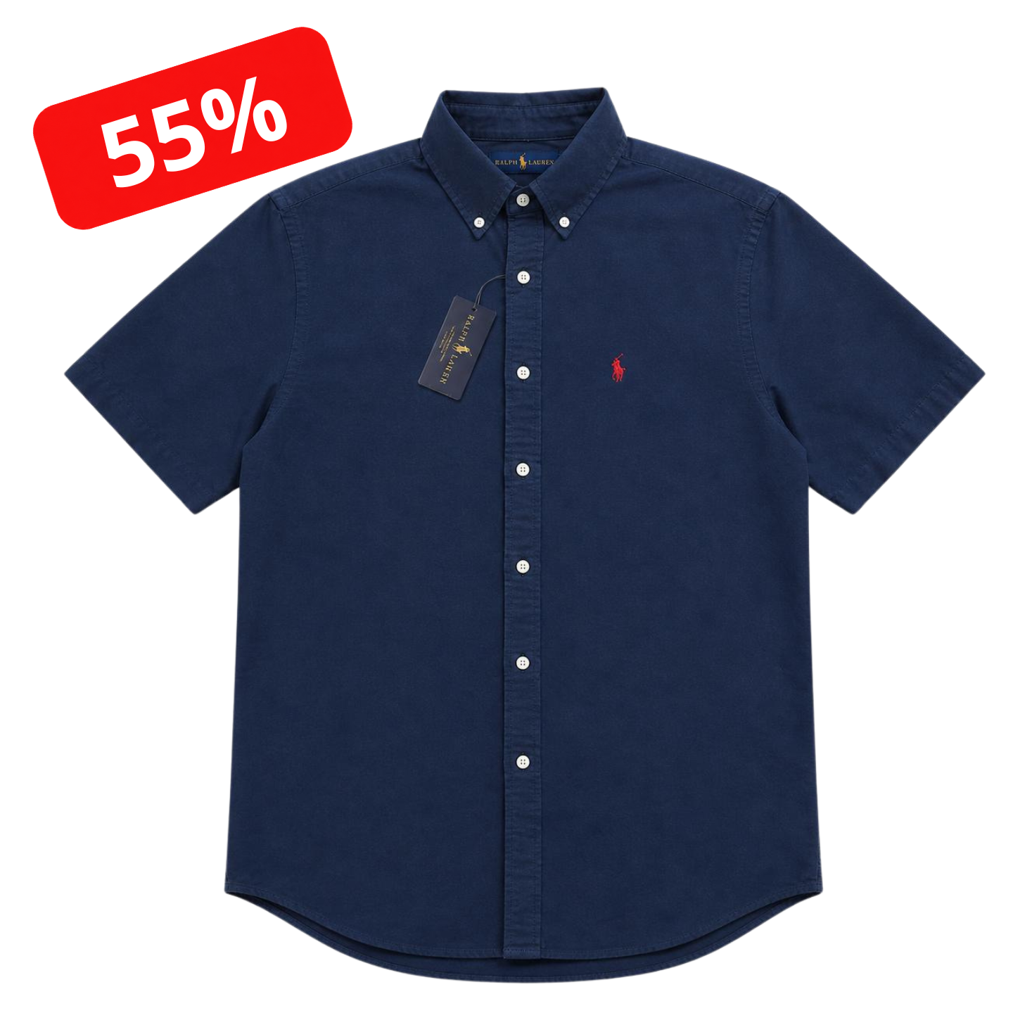 Camicia da uomo a maniche corte in cotone