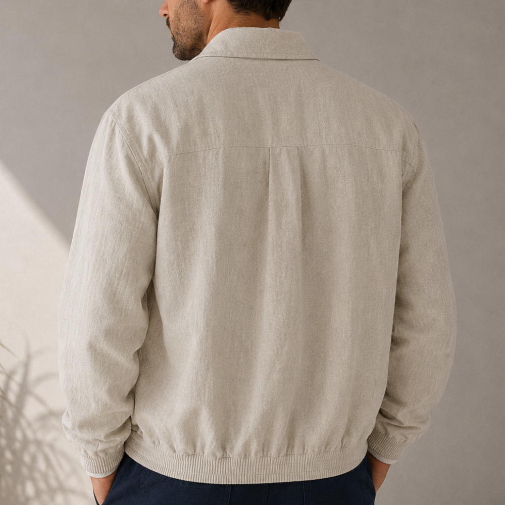 Leinenjacke mit Clip-Knöpfen