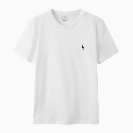 Baumwoll-T-Shirt mit gesticktem Logo