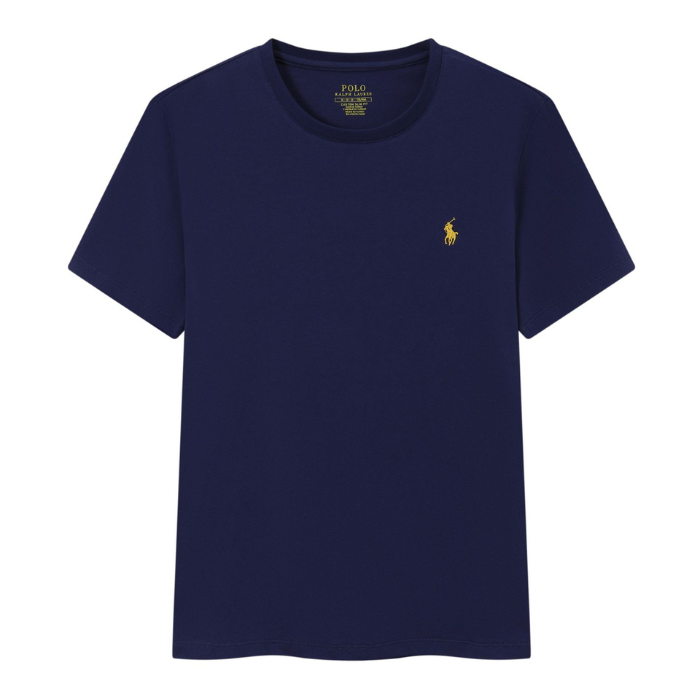Baumwoll-T-Shirt mit gesticktem Logo