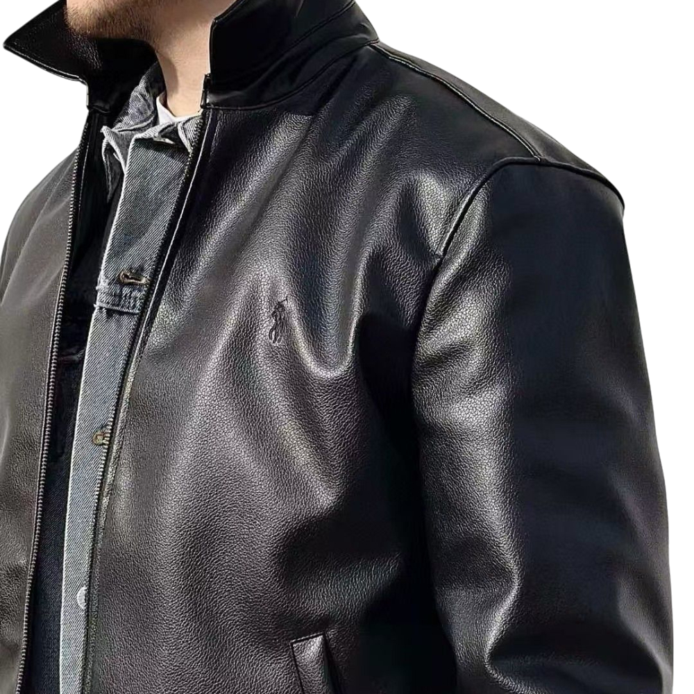Gefütterte Lederjacke