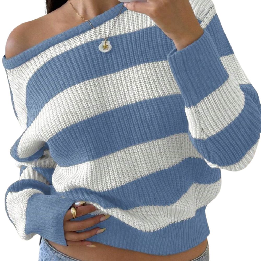 Oversize-Pullover mit Streifen – Lässig-schick
