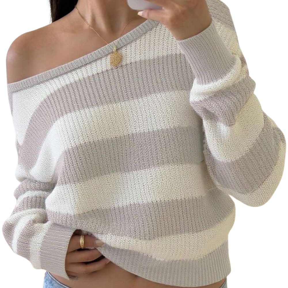Oversize-Pullover mit Streifen – Lässig-schick