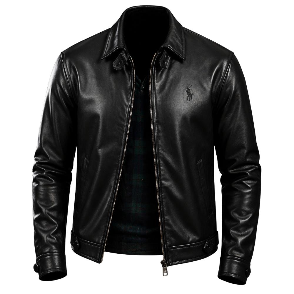 Gefütterte Lederjacke
