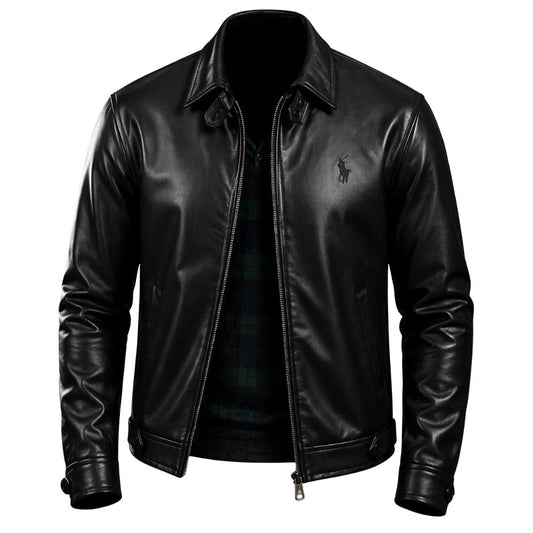 Gefütterte Lederjacke