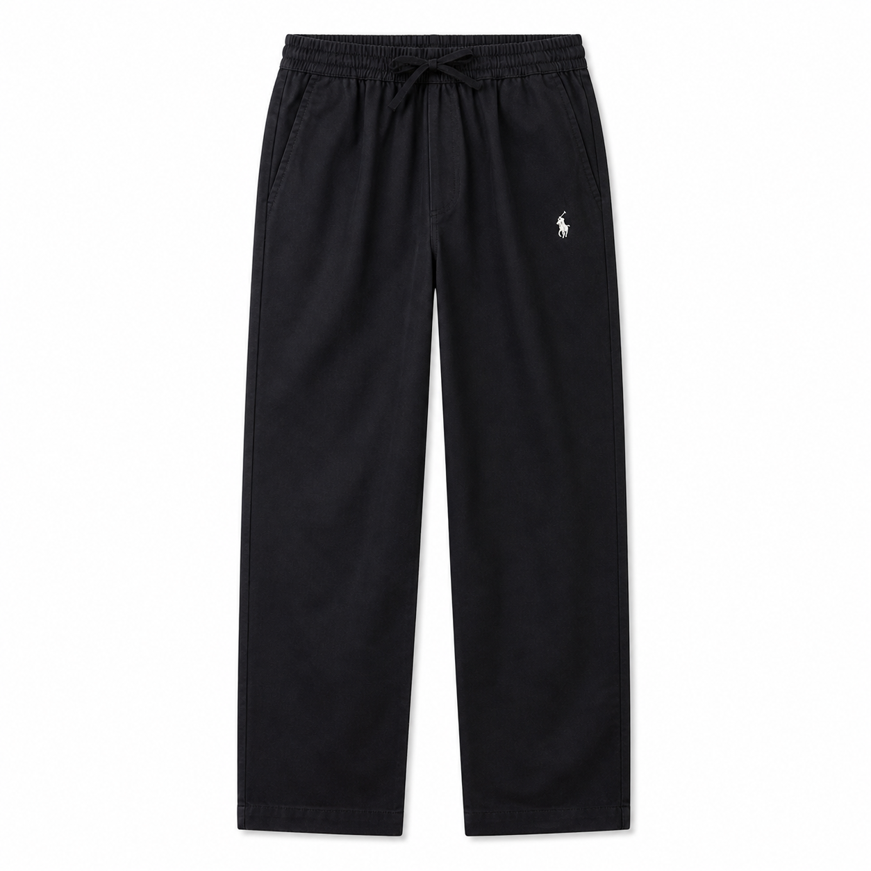 Kurze Leinenhose mit Logo