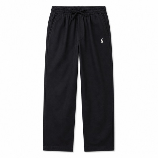 Kurze Leinenhose mit Logo